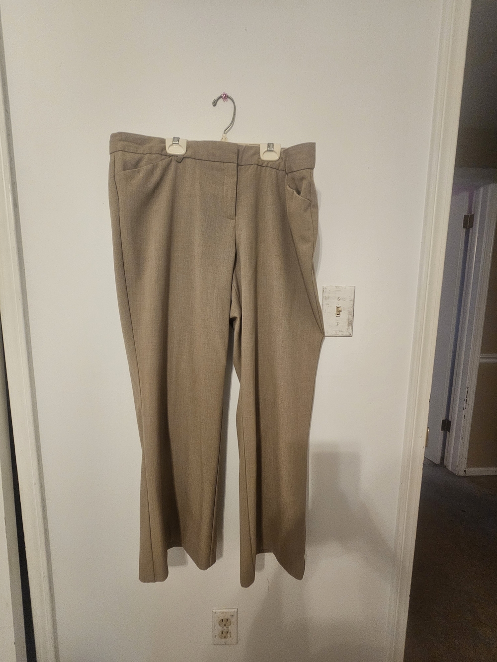 Courtenay Tailored Wide-Leg Trousers in Tan